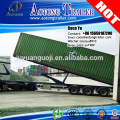 50tons hydraulic read dumping 3 axles 40ft container skeleton chassis tipper semi trailer for sale